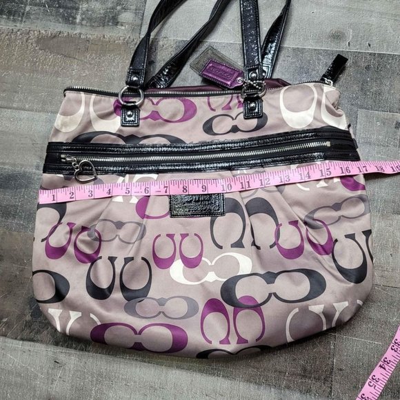 Coach bag purple silver and grey beautiful colors - Picture 7 of 10